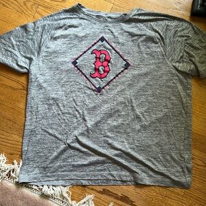 Like new size XXL majestic, Boston Red Sox, T-shirt, and gray, red and blue